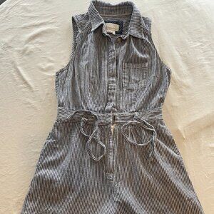 Anthropologie Linen Striped Sleeveless Jumper – UK 4 / US 0 / EU 32